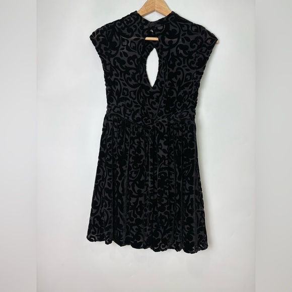 Lindsay Thornburg x Free People Silk Velvet Burnout Cutout Mini Dress - Picture 2 of 5